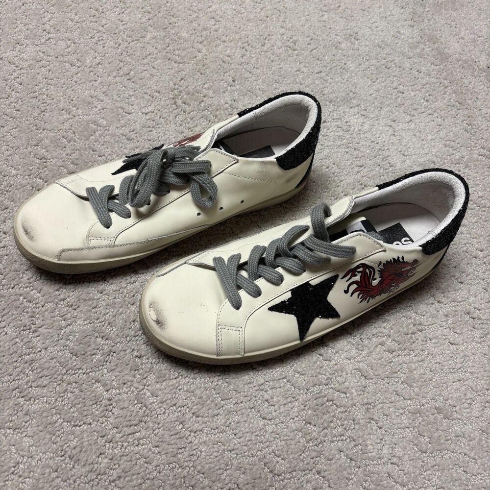 Golden Goose Superstar Gamecocks Custom Sneakers Womens 10 EU 40.5